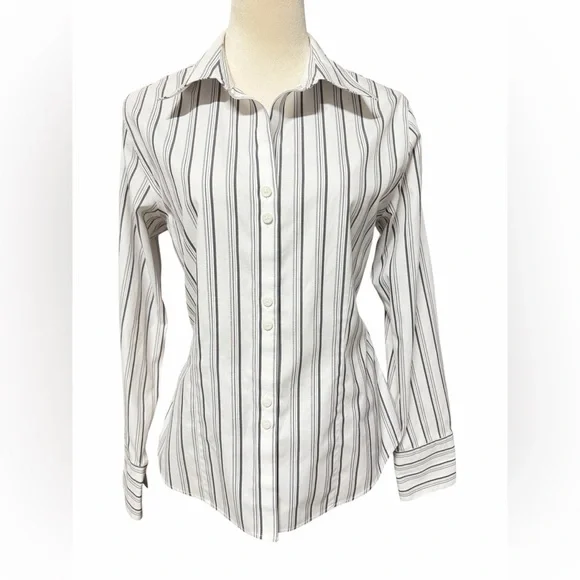 Gold Label Investments Elegant Striped Button-Down Shirt - Picture 1 of 8